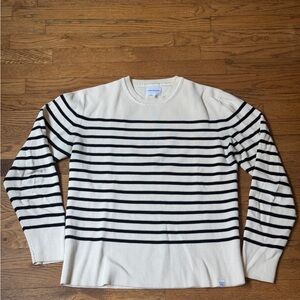 Norse Projects Cream and Black Striped Knit
